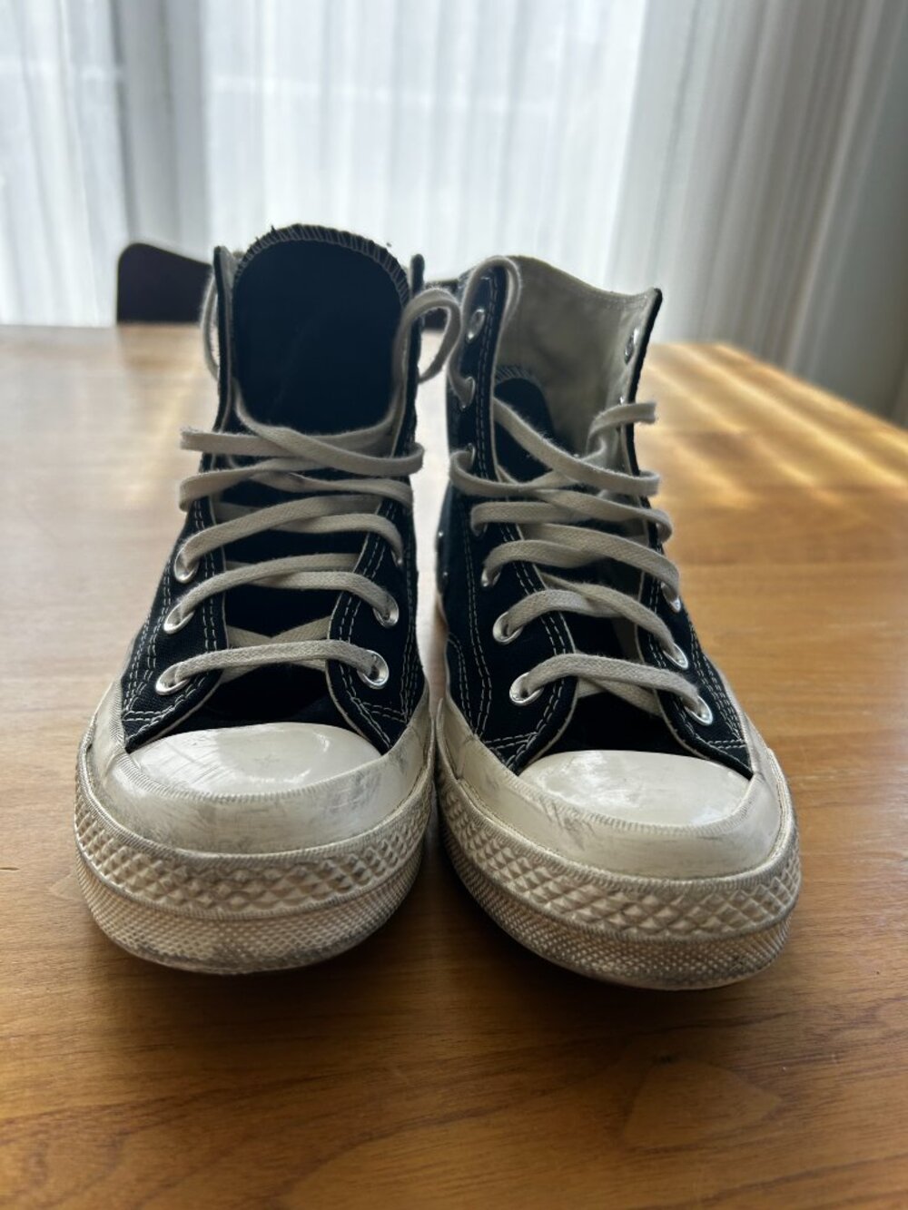 Comme Des Garcons PLAY x Converse Unisex Chuck Taylor High Top Sneakers - Picture 5 of 9